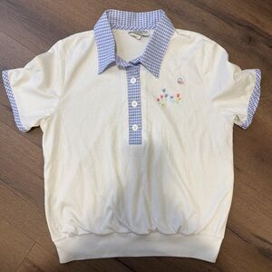 Vintage 80s Simply Petites Women's Blouse Size Small